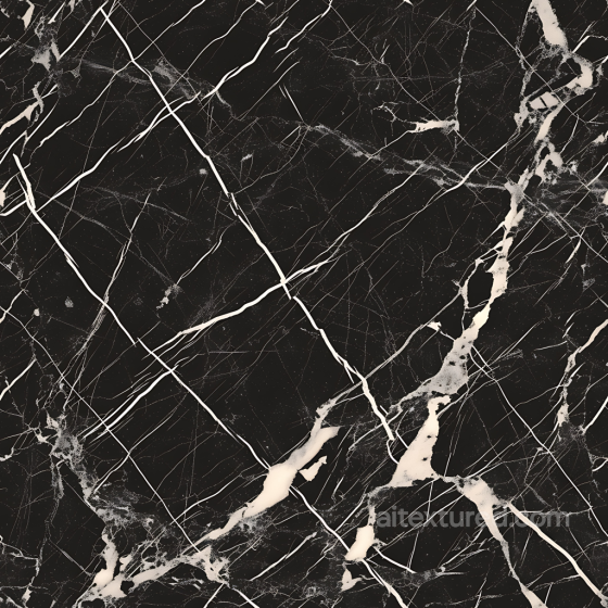 Black Marble PBR Texture Featuring Stark White Veins and Polished Finish Marble texture preview