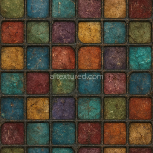Worn Stained Glass Texture Seamless 1024X1024