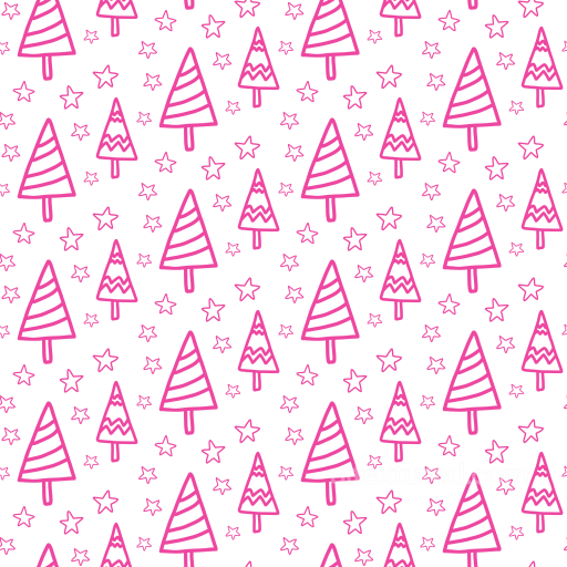 All Christmas Digital paper Texture of Pink Christmas Trees and Stars on White seamless All Christmas Digital paper PBR texture
