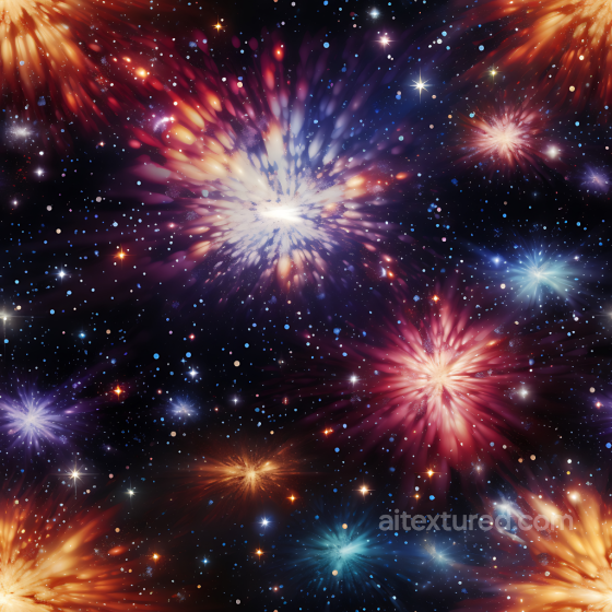 Cosmic Starburst Nebula Space Texture with Vibrant Explosive Colors Star, space, planets texture preview