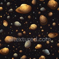seamless Seamless 3D Space PBR Texture Featuring Stylized Asteroids and Planetesimals in Dark Void texture 8k free download PBR