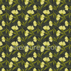 seamless Seamless 3D PBR Wild Flower Fabric Texture Featuring Yellow Floral Pattern texture 8k free download PBR
