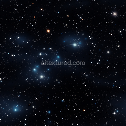Preview — Seamless 3D PBR Space Texture Featuring Dense Deep Space Starfield with Soft Nebulous Clouds