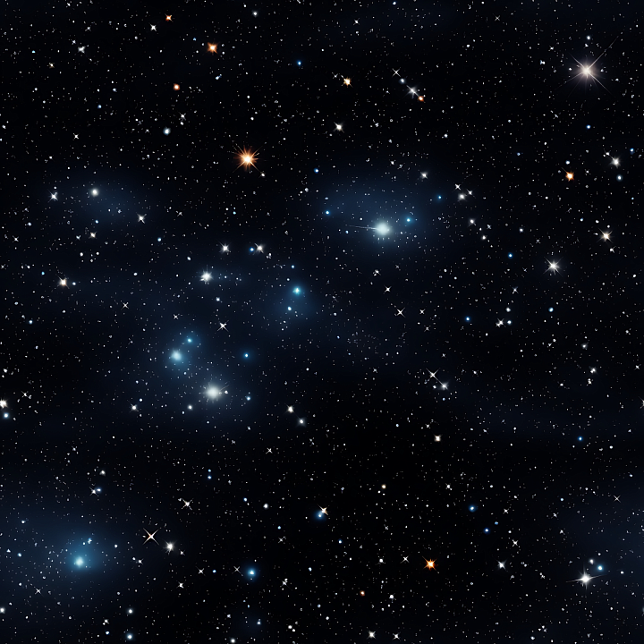 Space Featuring Dense Deep Space Starfield with Soft Nebulous Clouds seamless PBR texture preview