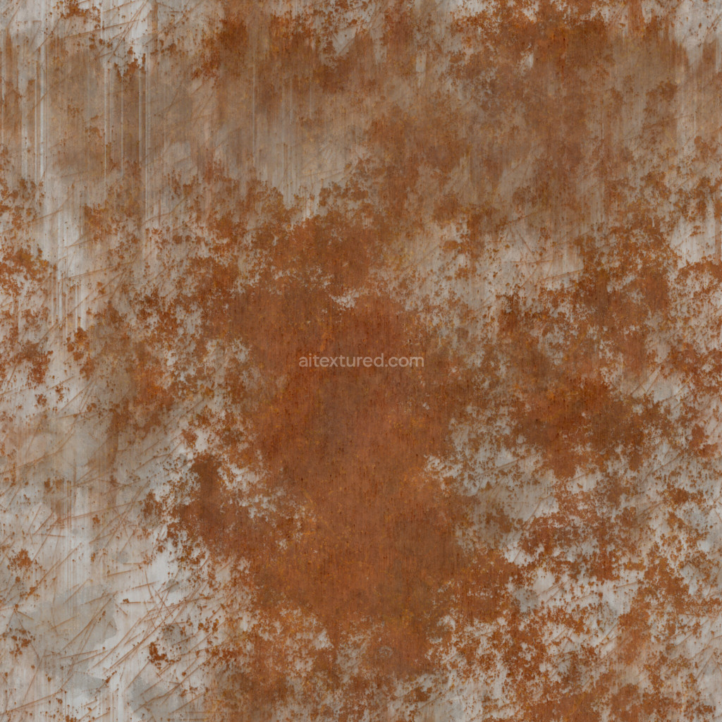 Seamless rusty metal texture with detailed surface variations