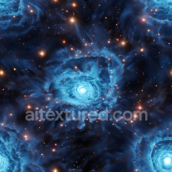 seamless Seamless 3D Space PBR Texture Featuring Spiraling Blue Nebula and Radiant Star Clusters texture 8k free download PBR