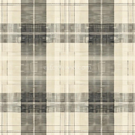 Seamless 3D Plaid Metal PBR Texture Featuring Subtle Brushed and Woven Pattern