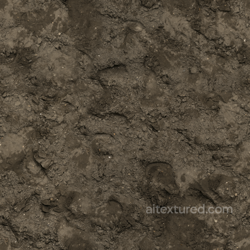 Mud Dirt Stones - Brown Mud Dirt Stones Dry seamless Mud PBR texture