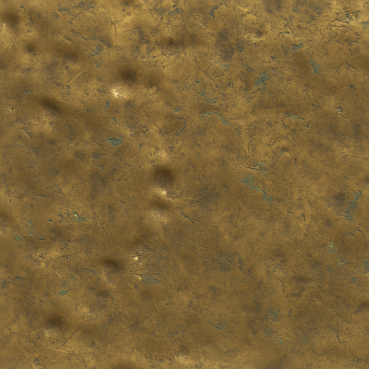 Shiny Metal Beaten Brass Surface With Metal Dents And Metal Ox… seamless PBR texture preview