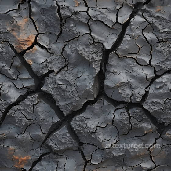 Stone Texture of Cracked Dry Ground with Dark gray and Brown Accents Stone texture preview