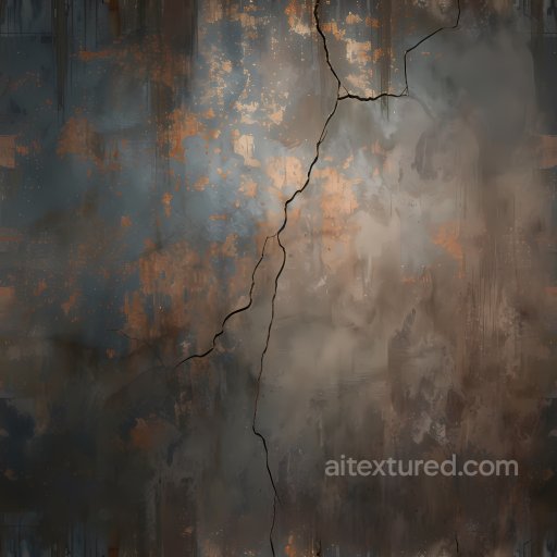 Cracked Concrete Texture with Rust and Weathered Surface seamless Cracked & Holes PBR texture