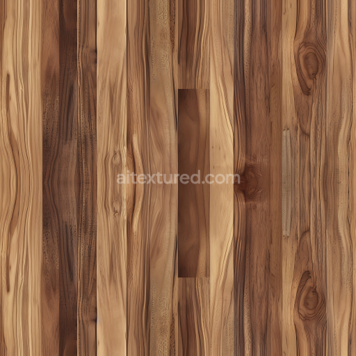 Seamless 3D Hardwood Floor PBR Texture Featuring Natural Wood Grain and Knots
