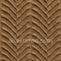 seamless Seamless 3d texture pbr 8k wet tire print on sand print with zigzag tread and wet sand soil imprint texture 8k free download PBR