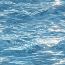 seamless Seamless 3D Water PBR Texture Featuring Realistic Ocean Surface with Soft Waves and Sun Highlights texture 8k free download PBR
