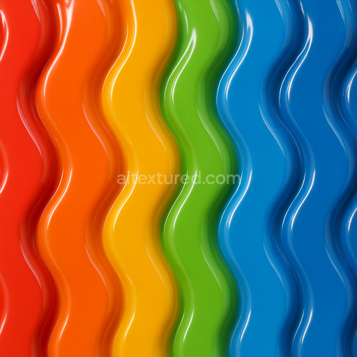 Seamless 3D Texture PBR 8K Wave Pattern Vacuum Formed Plastic Surface