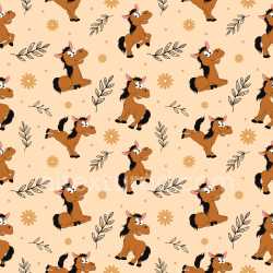 Pattern Bundle - Seamless 3D Pattern PBR Texture with Playful Cartoon Horses and Floral Motifs texture preview