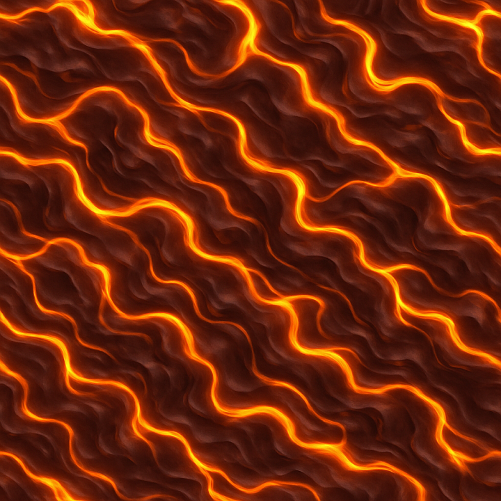Stylized Molten Surface seamless PBR texture preview