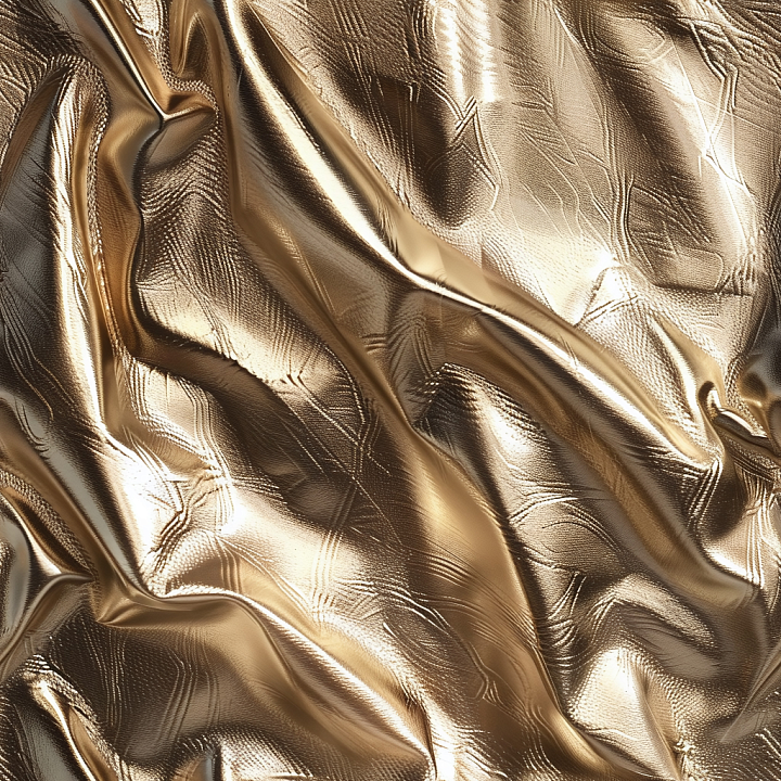 Metallic Gold Leather with Fine Grain and Shiny Finish seamless PBR texture preview