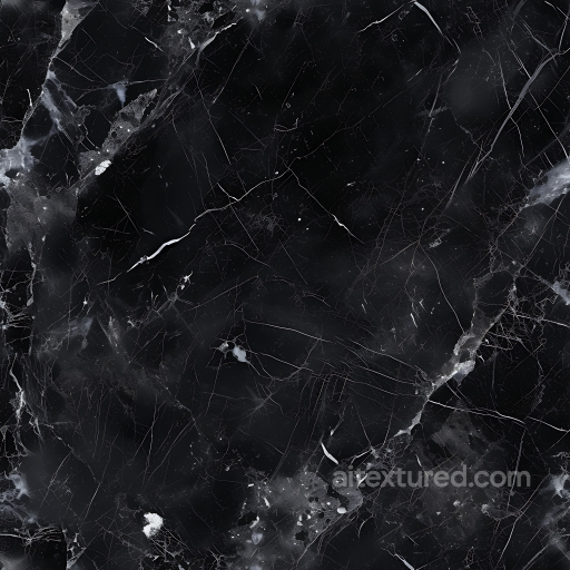 Black Belgium Natural Marble Seamless Texture with Fine Veins seamless Marble PBR texture