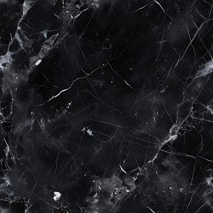 Black Belgium Natural Marble with Fine Veins seamless PBR texture preview