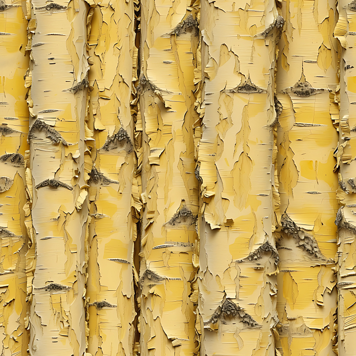 Peeling Yellow Painted Wood with Flaking Paint and Natural Grain seamless PBR texture preview