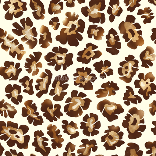 Seamless 3D PBR Brown Leopard Print Texture with Soft Fabric Pattern