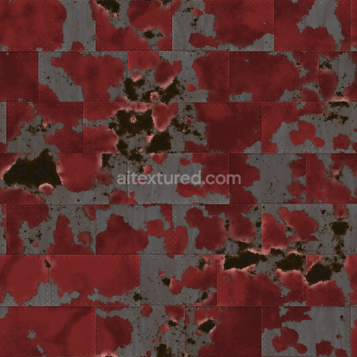 Archviz Metal Plate Rusted Sci Scifi Spaceship — Seamless PBR Texture