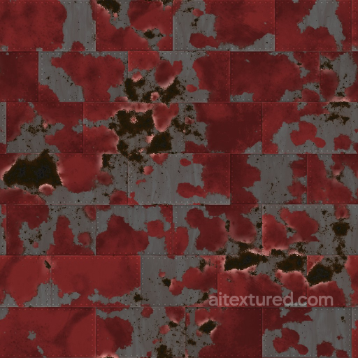 Archviz Metal Plate Rusted Sci Scifi Spaceship - Seamless PBR Texture seamless Metal PBR texture