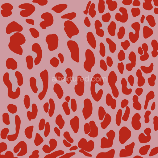 Seamless 3D PBR Leopard Print Fabric Texture in Red and Pink Colors