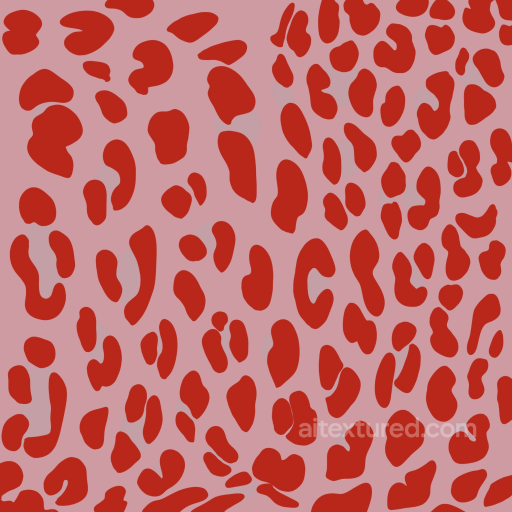 Leopard Print Fabric Texture in Red and Pink Colors seamless Leopard Print PBR texture
