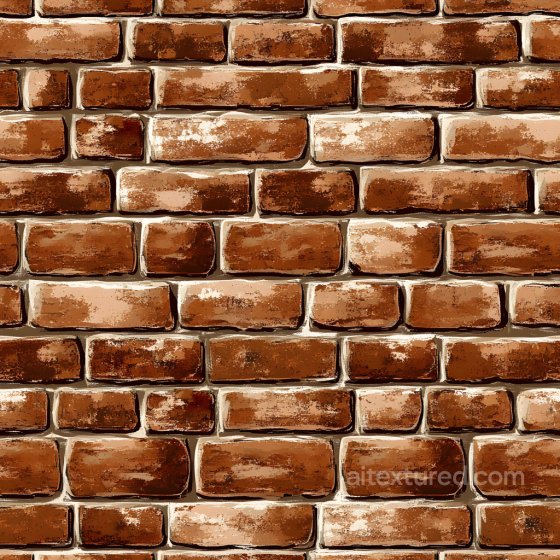 Cracked Brick Wall PBR Texture with Chipped and Weathered Surface in Rich Brown Tones Brick texture preview