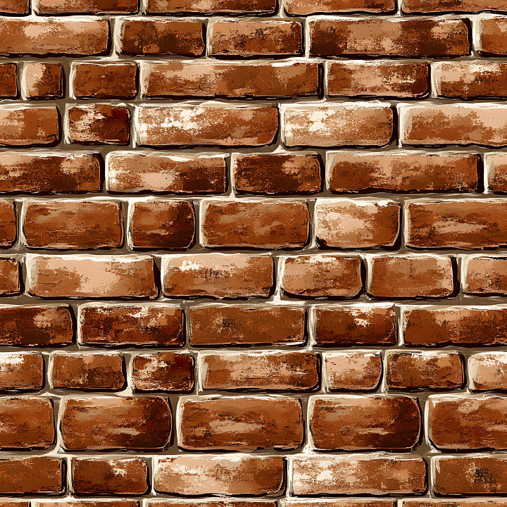 Cracked Brick Wall with Chipped and Weathered Surface in Rich Brown Ton… seamless PBR texture preview