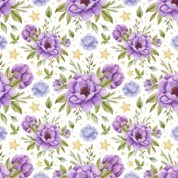 seamless Seamless 3D PBR Texture of Purple Flower Floral Watercolor Pattern texture 8k free download PBR