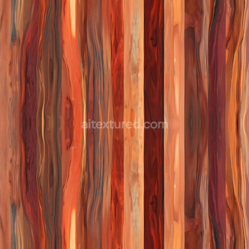 Seamless 3D PBR Texture of Rustic Mixed Wood Planks with Rich Warm Tones