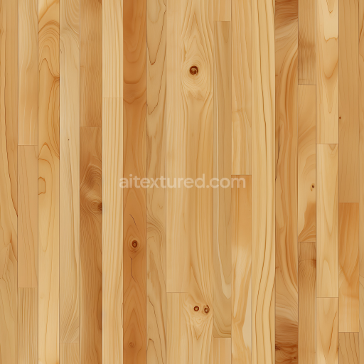 Seamless 3D Pine Wood Floor PBR Texture Featuring Natural Knots and Light Grain