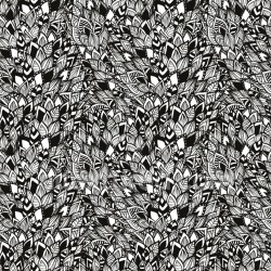 seamless Seamless 3D PBR Black & White Intricate Leaf Pattern Fabric Texture texture 8k free download PBR