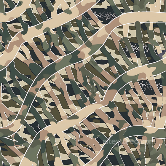 Desert Woodland Camouflage Texture with Layered Organic Patterns Color Camouflage texture preview