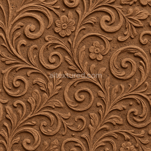 Ornate Clay Soil Texture Seamless 1024X1024