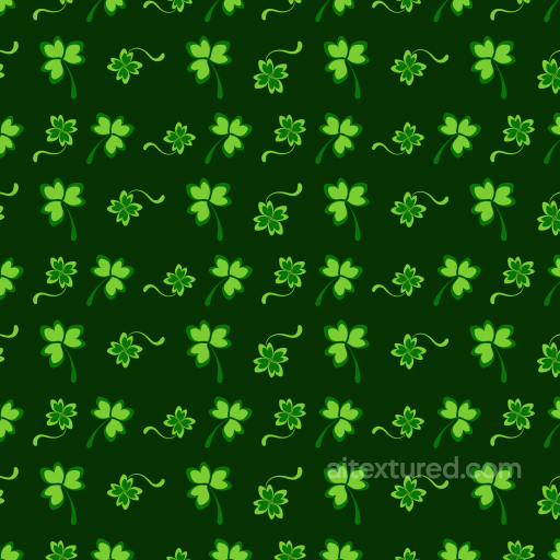 St Patrick Digital Paper Bundle Texture of Stylized Green Clover Leaf Pattern seamless St patrick digital paper bundle PBR texture