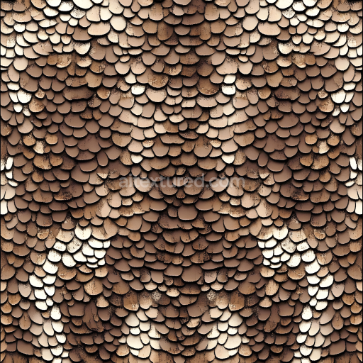 Seamless 3D PBR Stylized Scale Skin Texture with Organic Layered Depth