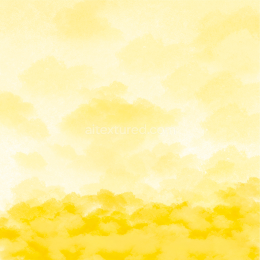 Seamless 3D PBR Soft Yellow Watercolor Texture with Subtle Cloudy Gradient