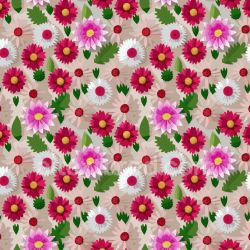 seamless Seamless 3D PBR Embroidered Floral Fabric Texture with Pink and White Flowers texture 8k free download PBR