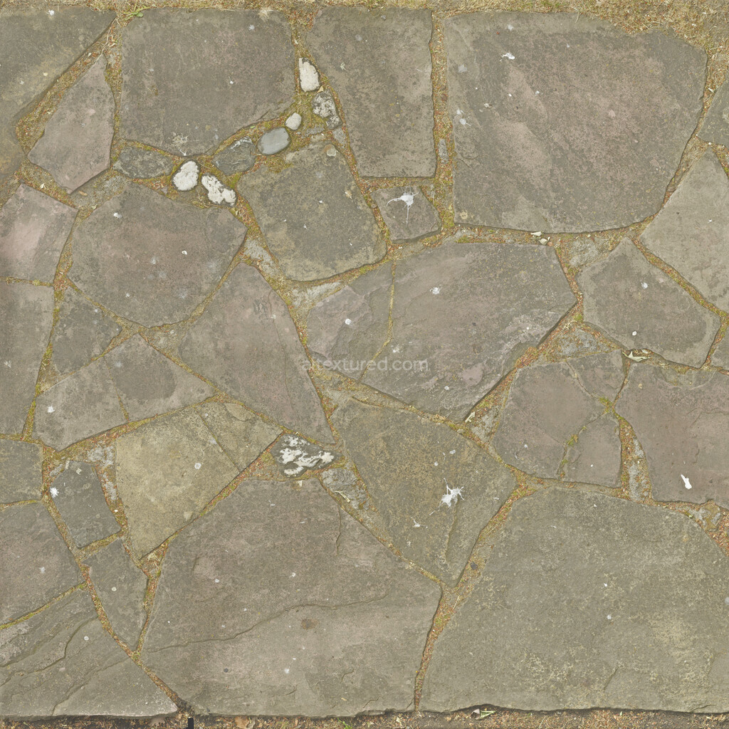 Seamless paving stones PBR texture for 3D design