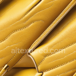 seamless Seamless 3D PBR yellow pebbled leather texture with detailed stitching and grain texture 8k free download PBR