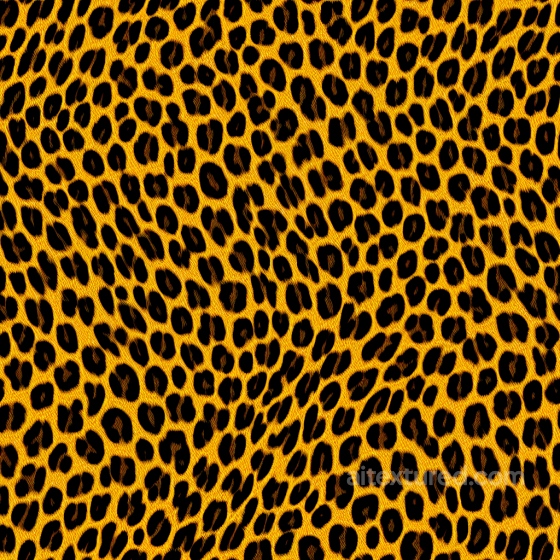 Realistic Leopard Print Fabric in Orange and Black Seamless Texture Leopard Print texture preview