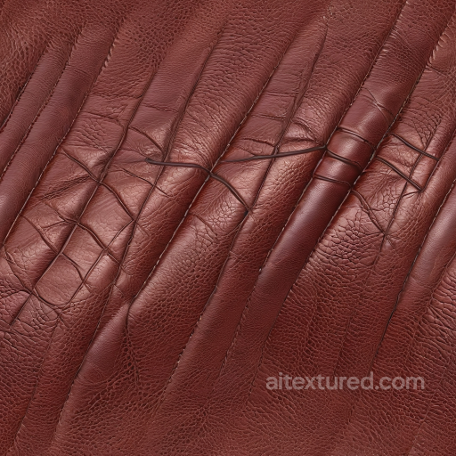 Red Brown Crocodile Leather Texture with Detailed Scale Pattern and Wrinkles seamless Leather PBR texture