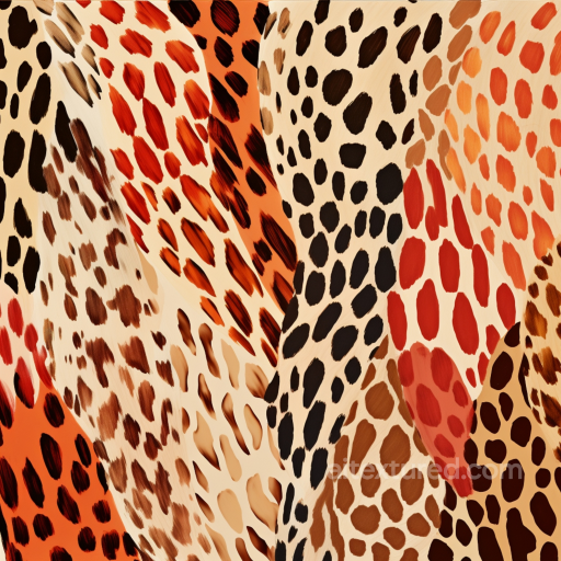 Leopard Print Texture with Vibrant Multi-Color Spots seamless Leopard Print PBR texture