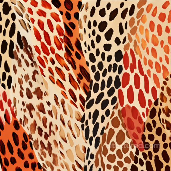 Leopard Print Texture with Vibrant Multi-Color Spots Leopard Print texture preview