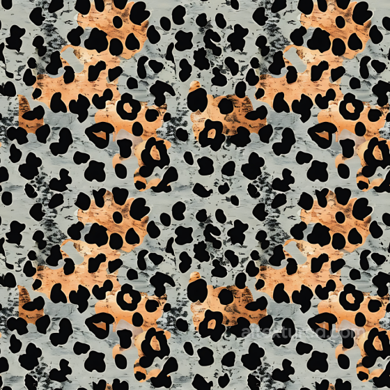 Leopard Print Fabric Texture with Orange and Black Pattern Leopard Print texture preview