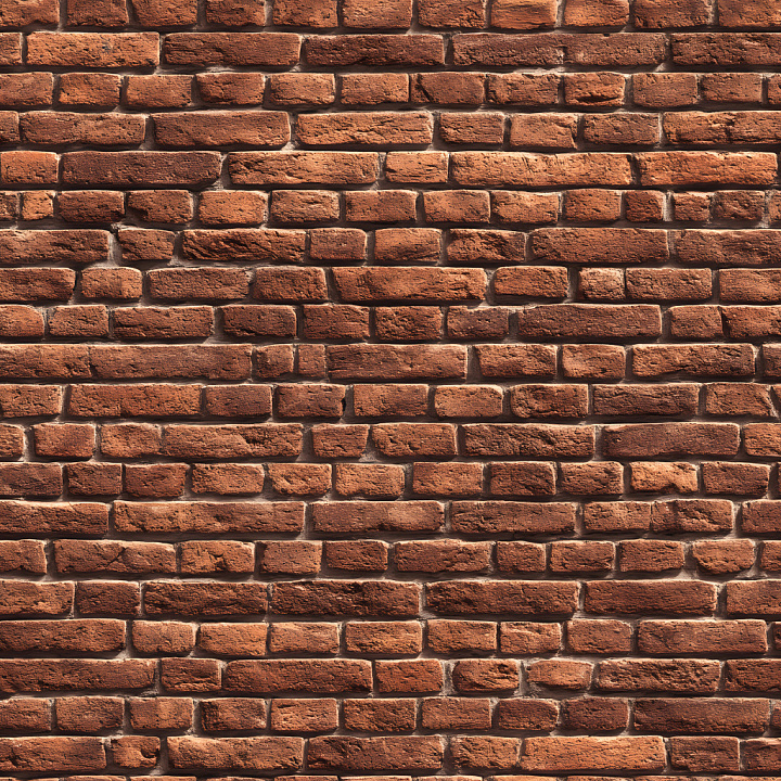 Cracked Red Brick Wall with Rough Surface seamless PBR texture preview